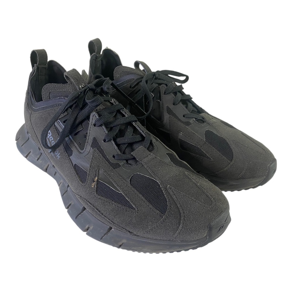 Reebok Mens Zig Kinetica II Running Shoes Sneakers Black Cross Train Size 11